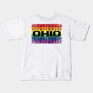 Ohio Gay Pride Flag Kids T-Shirt